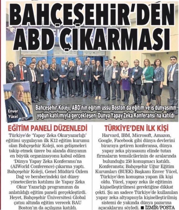 yasintopalll's tweet photo. Kaliteli eğitimi ülkesinin her köşesine taşıyarak muasır medeniyetler seviyesine ulaşma hedefi için her an çalışan @bahcesehir_k12 @Bahcesehir ABD’nin eğitim üssü BOSTON’da gerçekleşen “Dünya Yapay Zeka Konferansı”na adeta çıkarma yaptı. #AIworldconference @EnverYucel @postacomtr https://t.co/OVVP53HDlY