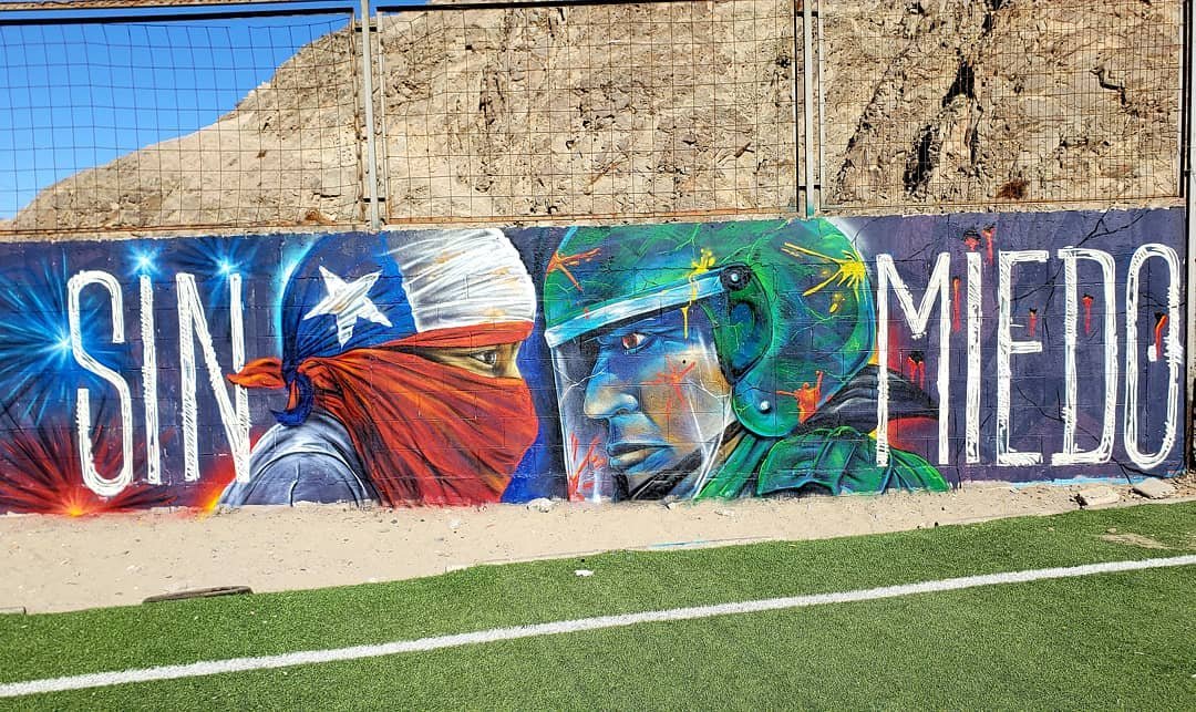 hasunoob1's tweet photo. Copiapó amaneció con este mural en la cancha de Rosario.

Créditos a: Hijo del Graffiti.

#PiñeraViolaDDHH #NuevoPacto #EstoNoHaTerminado #SinMiedo https://t.co/FWEBeM2YPn