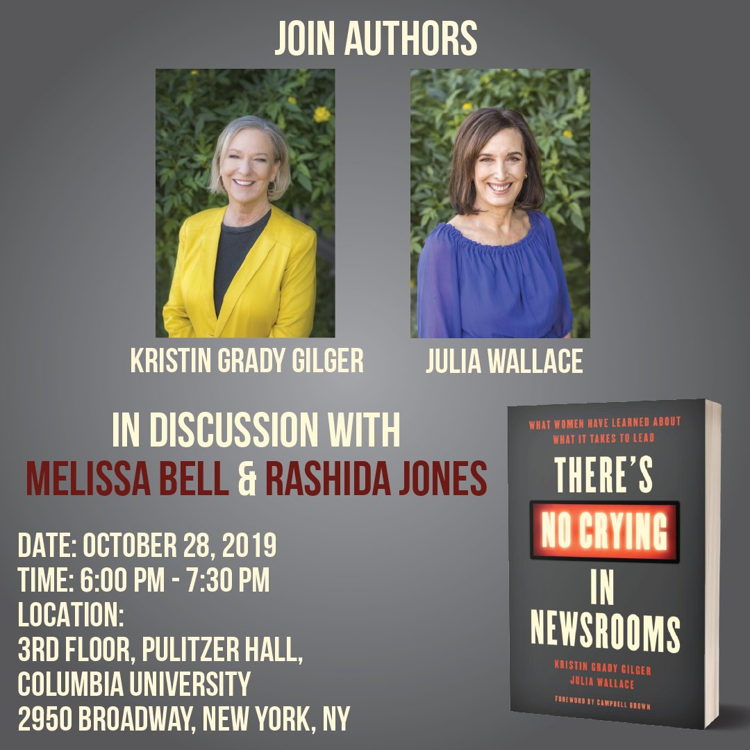 Join Kristin and myself as we discuss what it takes to lead with two women featured in our book: Melissa Bell, publisher of Vox, and Rashida Jones, senior vice president of specials, NBC News and MSNBC. For more details: bit.ly/32tp7A9
