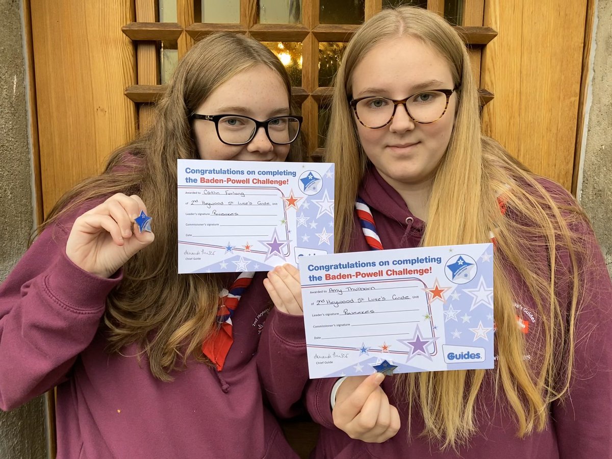 So proud of these two. Only girls ever in <a href="/HeywoodDivision/">Heywood Division</a> to have completed their  <a href="/Girlguiding/">Girlguiding</a> BP Award. Made even more special by being presented at <a href="/OurChalet/">Our Chalet</a>.
<a href="/Girlguiding_NWE/">Girlguiding North West England</a> <a href="/Girlguiding_LSE/">Girlguiding Lancs South East</a>