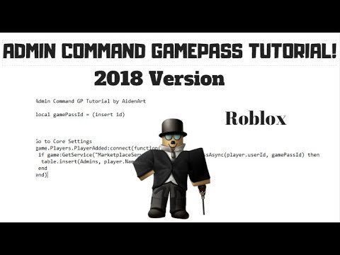 Pcgame On Twitter How To Make Admin Gamepass Roblox Tutorial