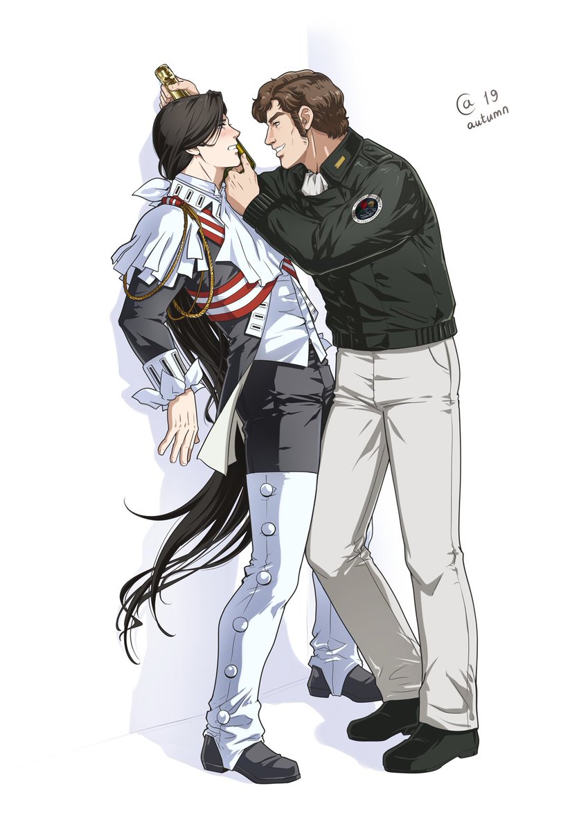 Commission.
Reuenthal (Fujisaki manga design) x Schoenkopf (ova design) #logh