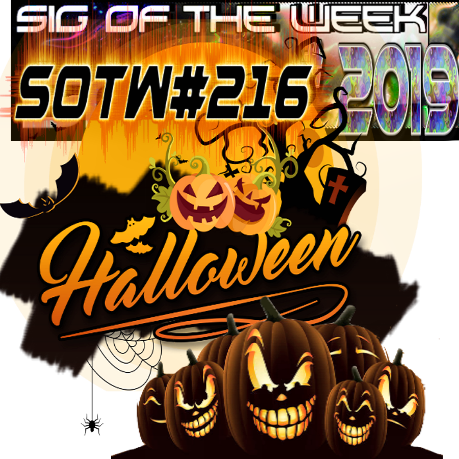 KATCommunity's tweet photo. Halloween Special SOTW 216 Contest for next WEEK. Anything Halloween related allowed
(not the movie...just Halloween ) 
Must contain SOTW number and the word(s) (Halloween or Happy Halloween etc) Make upto 5 siggies each.
#kickasstorrents #katcr_co https://t.co/0K5lL1qD0X