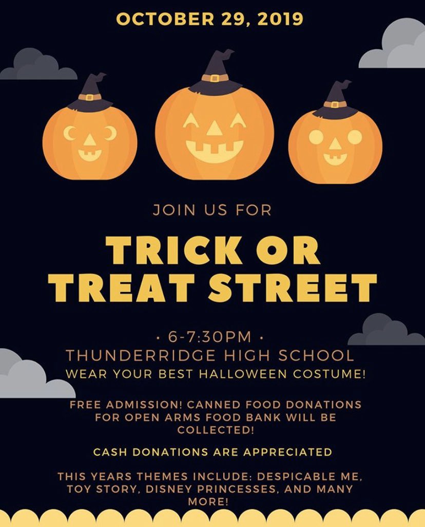 TRHSDECA's tweet photo. Join us this Tuesday for Trick or Treat Street! https://t.co/Yoxv7usOWN