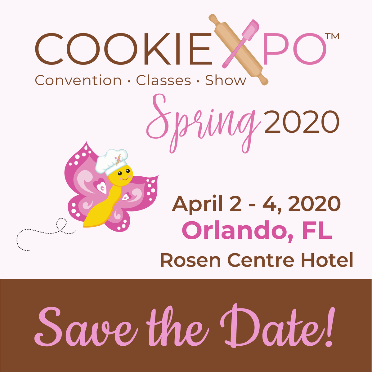 cookiexpo's tweet photo. YAY... THE WAIT IS OVER! #cookiexpo2020 will be held in #orlandoflorida from April 2-4, 2020 at the Rosen Center a Hotel 💕 Stay tuned for convention, admission and class announcements! •
#cookiexpo2020 #cookiexpo #cookiexposavethedate #cookieconvention #cookiecon #cookieshow https://t.co/wl06ao5eQ1