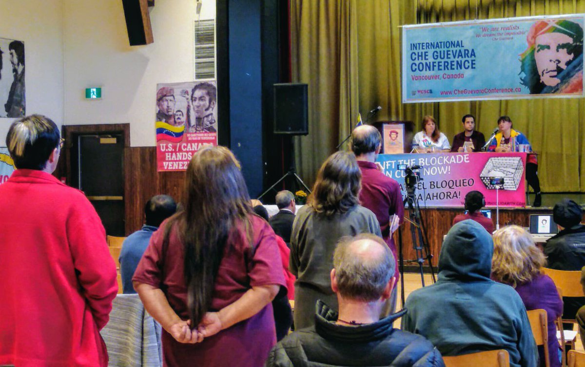 VanCuba_VCSC's tweet photo. 8th Int'l Che Guevara Conference thanks #Venezuelan Chargé d'Affaires @lacunasucre for excellent keynote talk! #Solidarity with #Cuba & #Venezuela - Watch LiveStream: https://t.co/y7OlG5t7cO
#TrumpDesbloqueaVenezuela
#CheConf #cdnpoli #vanpoli @EmbacubaCanada @EmbaVenezCanada https://t.co/WLMTdr4RtF