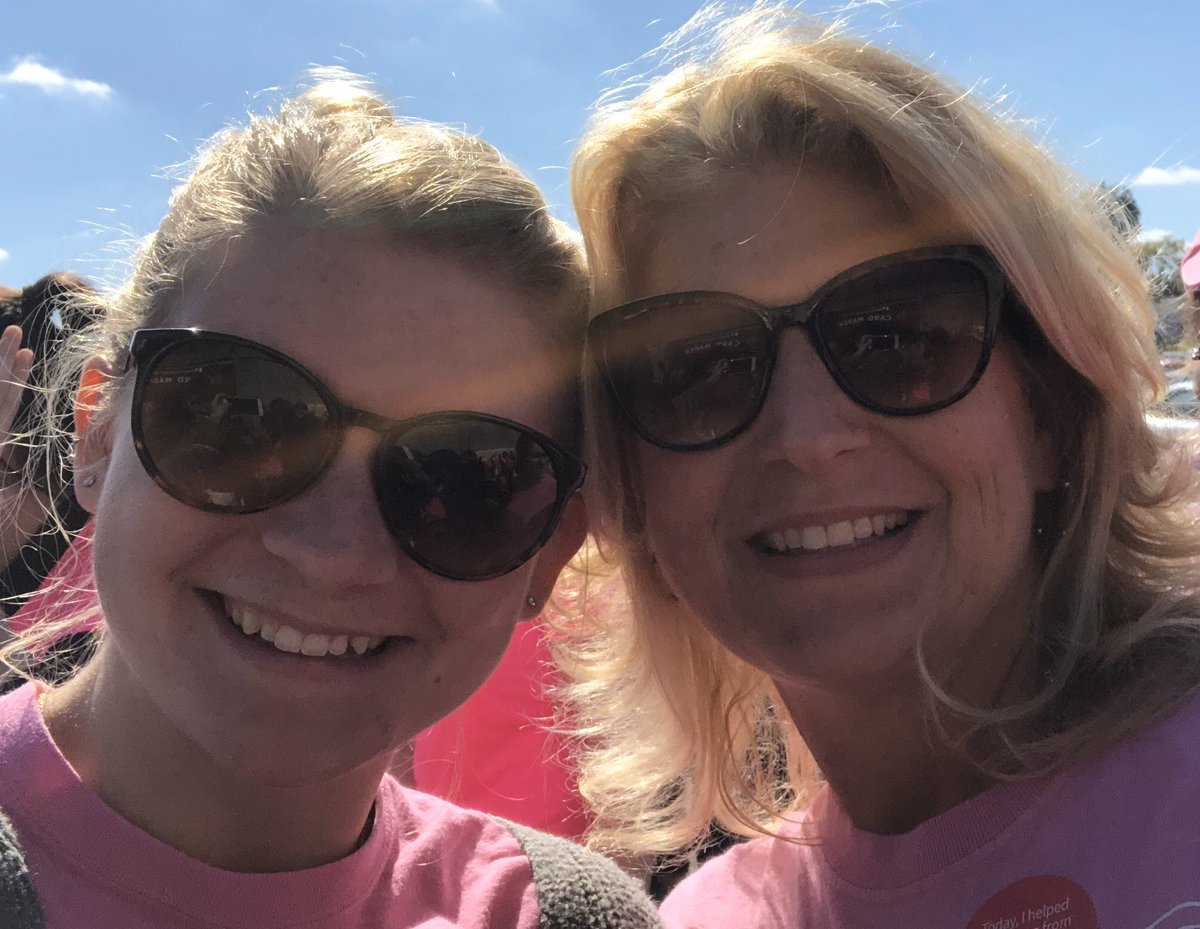 MooreT68's tweet photo. Loved spending the day with my girls.  So thankful for their support!  We walked for so many friends today. Special thanks to Shelia Shelburne and her contribution to fight breast cancer.  Thankful to God for my journey. https://t.co/2VxwOPvmpI