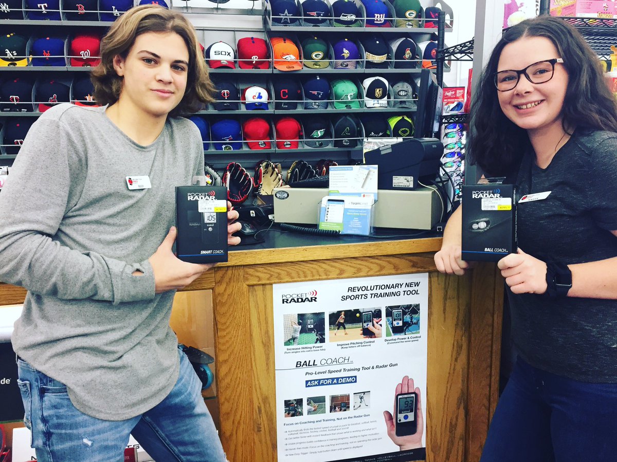 Ball experts Reid and Haley are excited that we are now restocked in @pocketradar Ball Coach and Smart Coach radars.  
.
#westerncycleyqr #pocketradar #shopyqrlocal