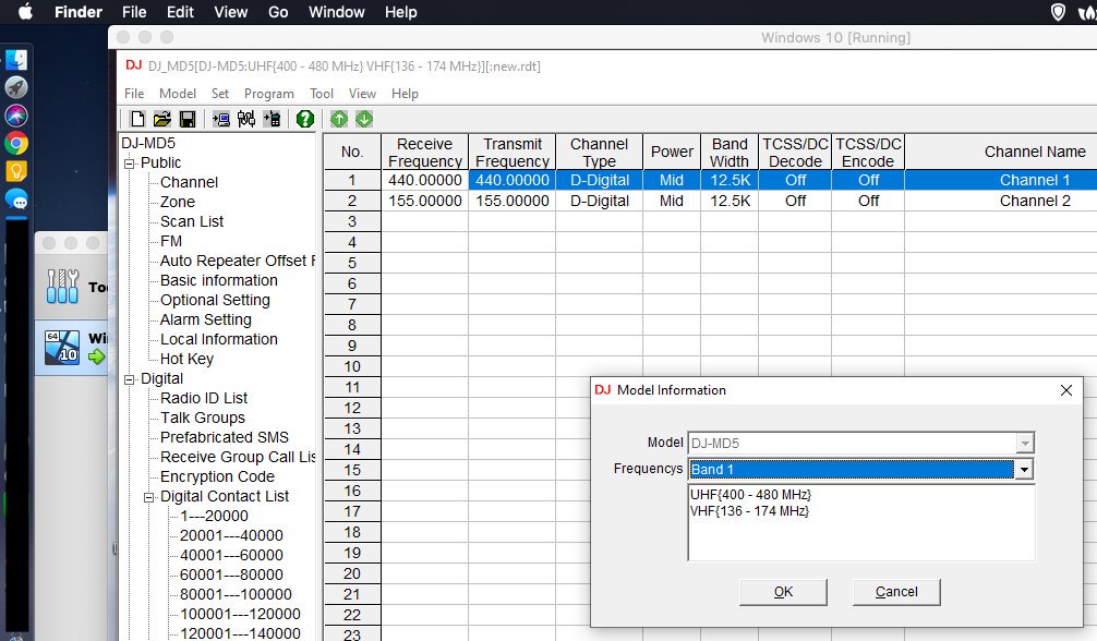 KM4ZSB's tweet photo. Since #ImaMac, I'm running Windows10 in a Virtualbox image dedicated to ham radio tasks. Also good bc I can back up all my work & configs. I gave the vbox the right USB port and it found my #Alinco DJ-MD5 the first time. Off to a good start. https://t.co/8diTUOmSRU