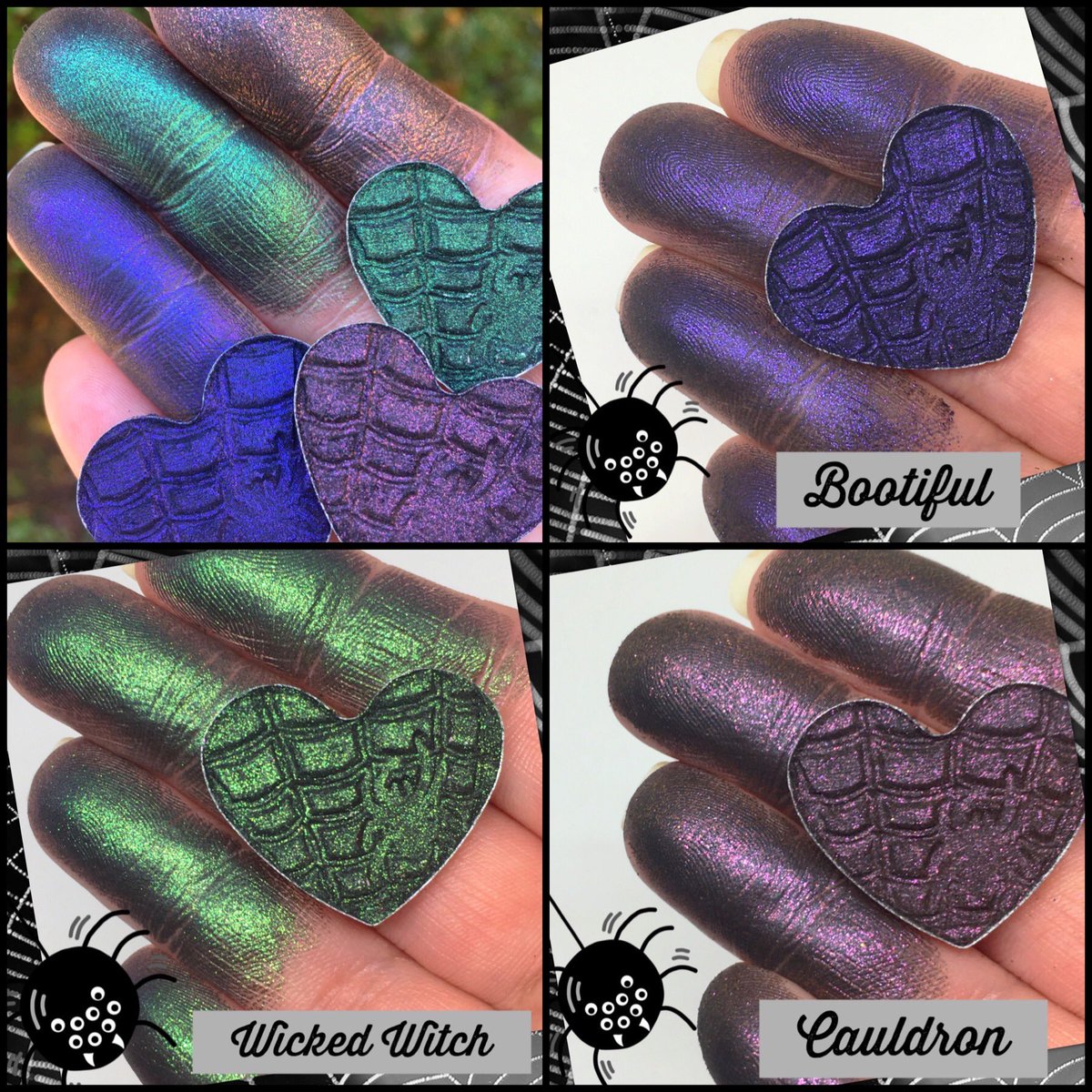 BeautyBarBaby's tweet photo. Our HALLOWEEN eyeshadow collection is LIVE! 🕷🕸

#indiemakeup #hallwoeeneyeshadow #eyeshadow https://t.co/rk0ngkot0k