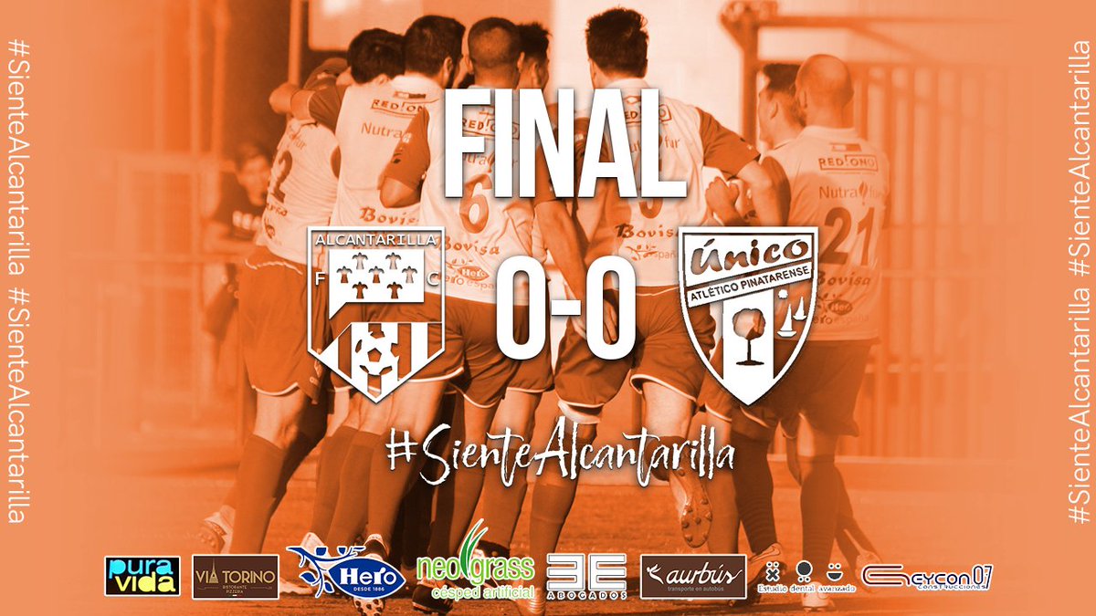 AlcantarillaFC's tweet photo. 🏁¡FINAL en el Ángel Sornichero! @AlcantarillaFC 0-0 @PinatarenseAtl | Reparto de puntos al término del encuentro sin que el marcador se moviera. ¡Seguimos sumando! ¡A pensar en el próximo rival! #SienteAlcantarilla❤️⚪️ https://t.co/GmRozUG7o1