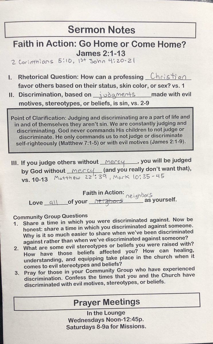 CityofRefugeHTX's tweet image. Judgment is a daily part of life. What should not be a daily part of life, is the judgment coupled with self-righteousness, hatred, or evil motive. If you like to be treated fairly, shouldn’t you treat others fairly first? A hard sermon indeed. A quiet sanctuary. 

#ChurchNotes