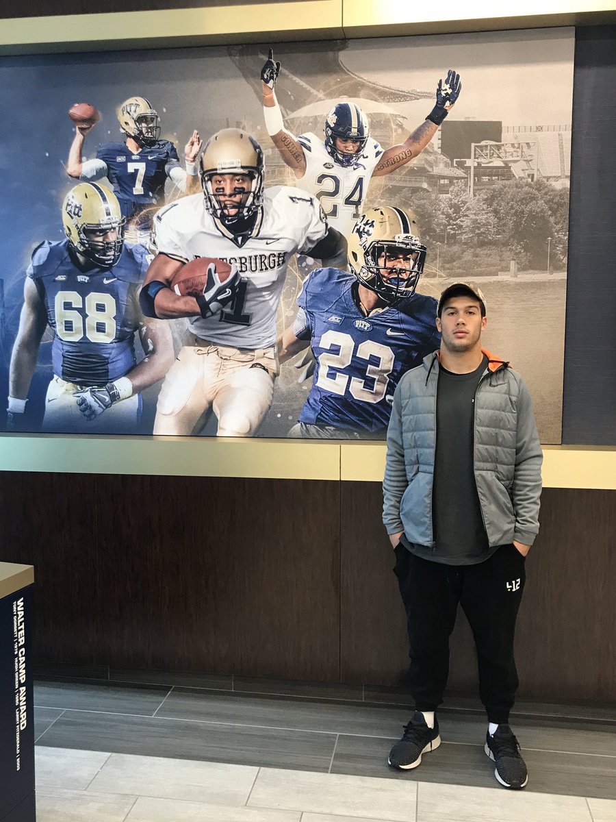 Had a great visit at the University of Pittsburgh Yesterday. Loved the Facilities, Coaching Staff, and overall Atmosphere. Thanks for having me up. #H2P <a href="/CoachDuzzPittFB/">Pat Narduzzi</a> <a href="/robharley34/">Coach Harley</a> <a href="/CoachMJacobs34/">Mickey Jacobs</a>