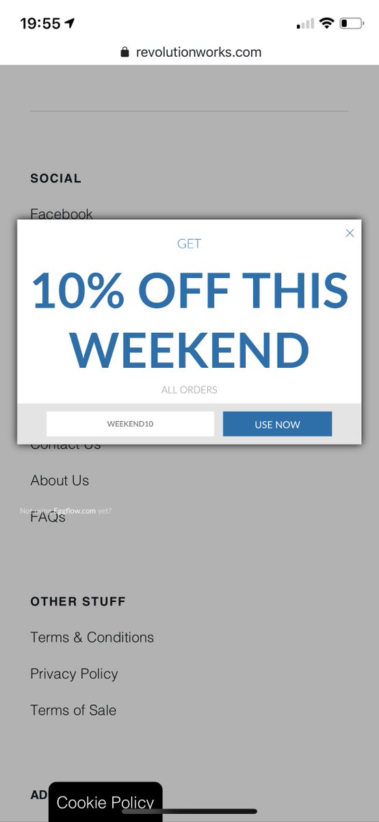 jac_doe_'s tweet photo. @RevosEbike I’m planning on purchasing one of your products and have had the attached pop up on your website, but code doesn’t work? Any help? https://t.co/CG73RxrAZS