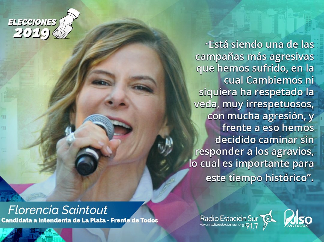 pulsonoticiasok's tweet photo. #Elecciones2019 #PulsoRES La candidata a intendenta por el @FrenteDeTodosLP @fsaintout dió su opinión sobre la campaña electoral https://t.co/2vsQQCPKjP