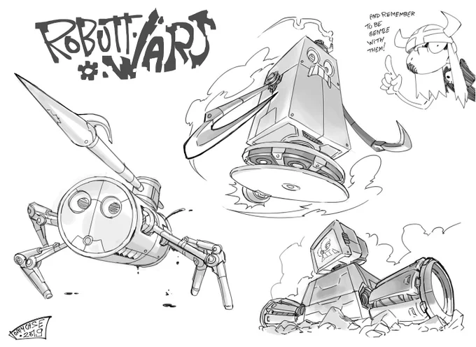 Robots based on @joel_vinesauce Gmod creations during one of his streams ~ 