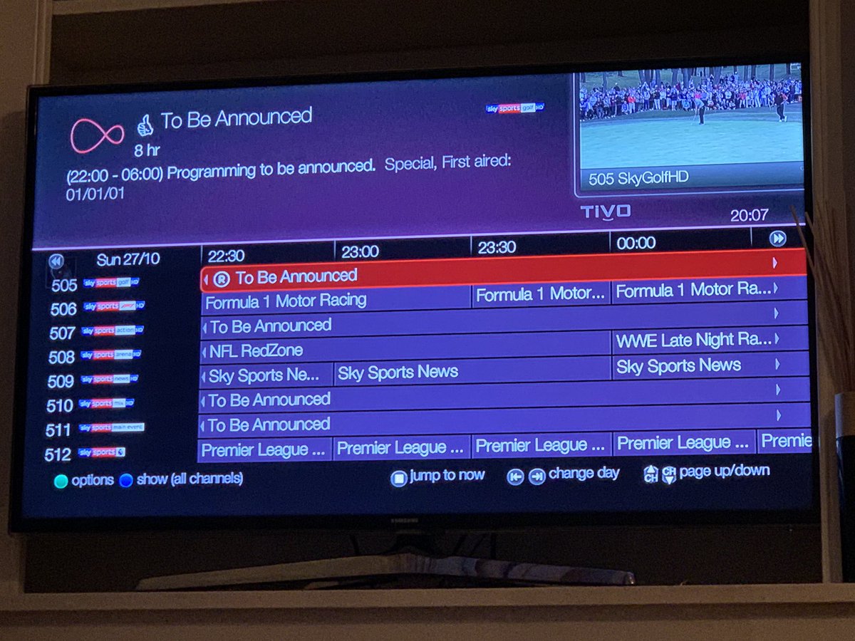 zafnoor's tweet photo. @virginmedia what the hell are you playing at ! 

@TigerWoods is going to make history tonight, and you won’t let me record the @PGATOUR @zozochamp 

I wish I can swap for @SkyUK right now 🤬 https://t.co/HKvtHlyuYo