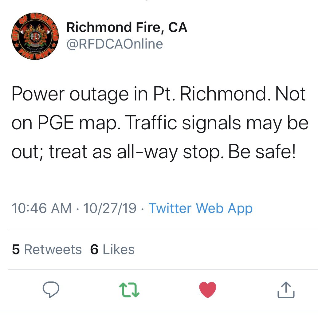San Pablo Police On Twitter Beware Of Power Outages Not Previously Part Of The Pg E Psps Event The Hazardous Wind Conditions Throughout The Region Are Wreaking Havoc On Trees And Power Lines
