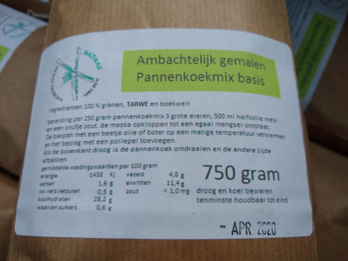 Aanstaande zondag worden alle deelnemers aan de Restaurant de Zwaan MTB grenslandtocht getrakteerd op een overheerlijke pannenkoek tijdens de pauze bij Camping Het Wieskamp van ambachtelijk meel van de malers van de Bataafsemolen.
