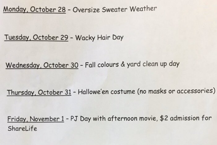 macrurydpcdsb's tweet photo. Spirit Week starts tomorrow! Show your Bobcat spirit! Tomorrow is “sweata weatha” https://t.co/mW2Us1tgBu