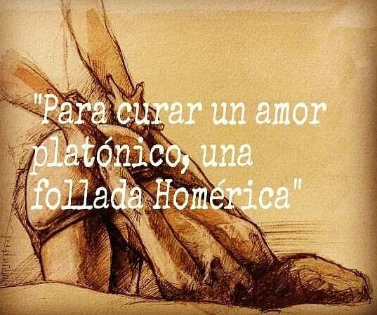 OrgasmRepublic's tweet photo. "Para curar un amor platónico, una follada Homérica"

#versoseróticos
#fraseseróticas
#fraseseroticas https://t.co/9S4YCewkQw https://t.co/Il2zNDGNNE