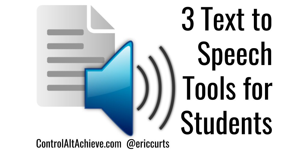 ericcurts's tweet image. 3 text to speech tools and 5 ways your students can use them controlaltachieve.com/2016/01/text-t…
#edtech