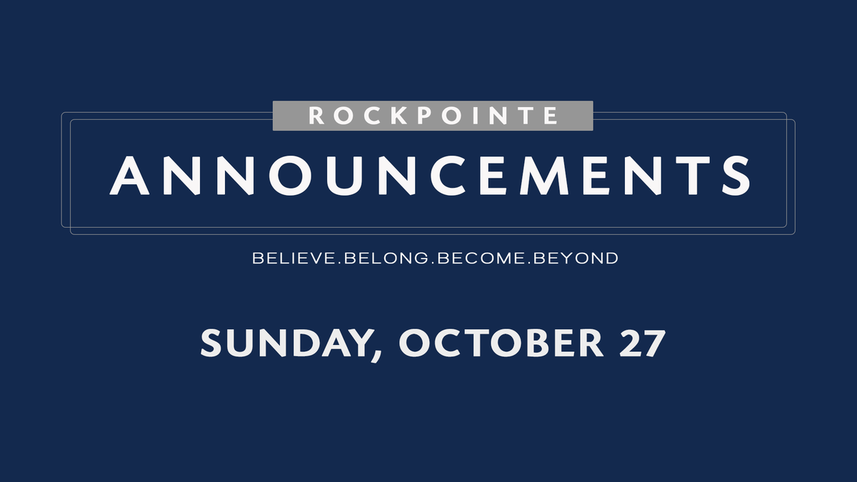 ICYMI: Check out this week's announcements.

• Feed the Hunger
• How to Share your faith and not sweat it Class
• First Sundays

rpc.fm/church-events/…