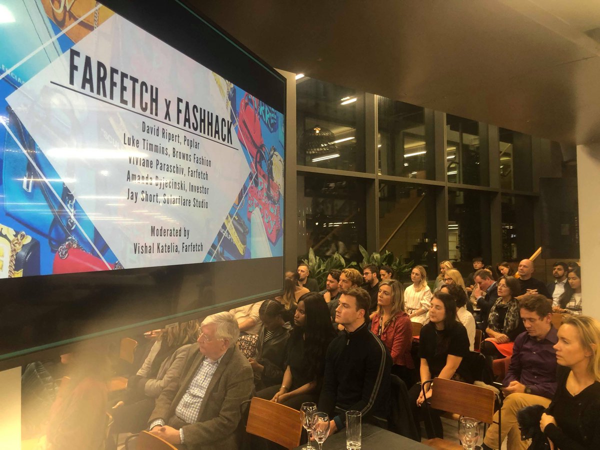 atarova's tweet photo. Very insightful discussion and big thank you to all the speakers, who joined the #Fashhack x Farfetch panel this week about the Future of Retail and The In- store Tech! Videos and write-ups to follow. https://t.co/zM8SquvpA7