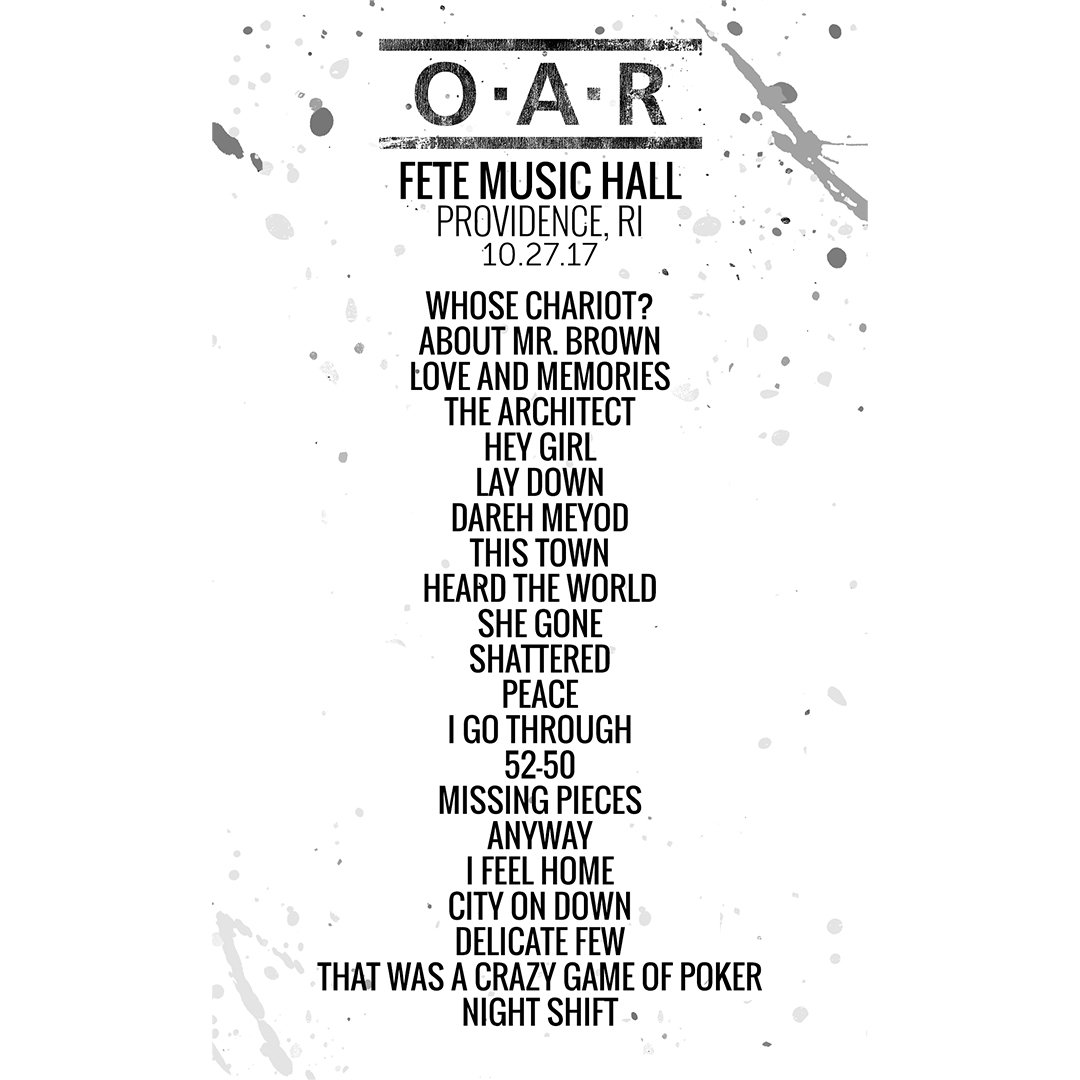 ofarevolution's tweet photo. This week's #MightySetlist is from 2017's show @Fetemusic Hall in Providence, RI. Our big brother band, #FoxtrotZulu, shared the stage with us and brought the house down! Listen here: https://t.co/s6feOto2QX https://t.co/GZOmG8lG8q