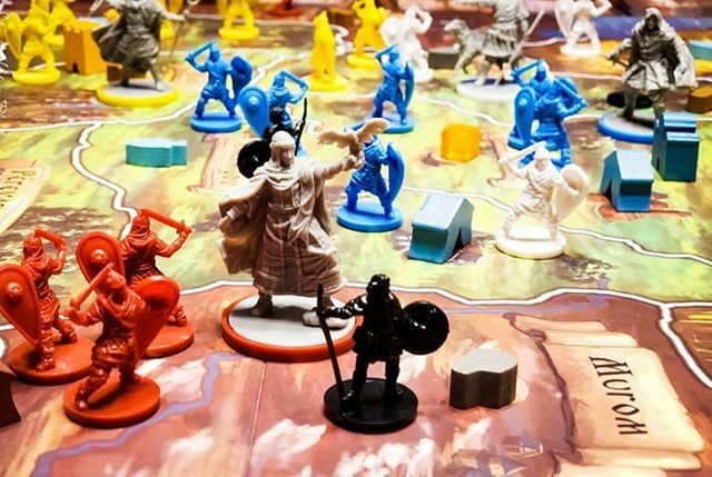 BoardGamerSteph's tweet photo. Wow that is a lot of dudes on a map. While there is some fighting for control, this many dudes probably gives the wrong vibe. There is a lot more to Rurik than dudes on a map. Pretty cool game from @piecekeeper_games. #rurikdawnofkiev #rurik #piecekeeper… https://t.co/bDdjUhpsOA https://t.co/Vjv5PhOIm0