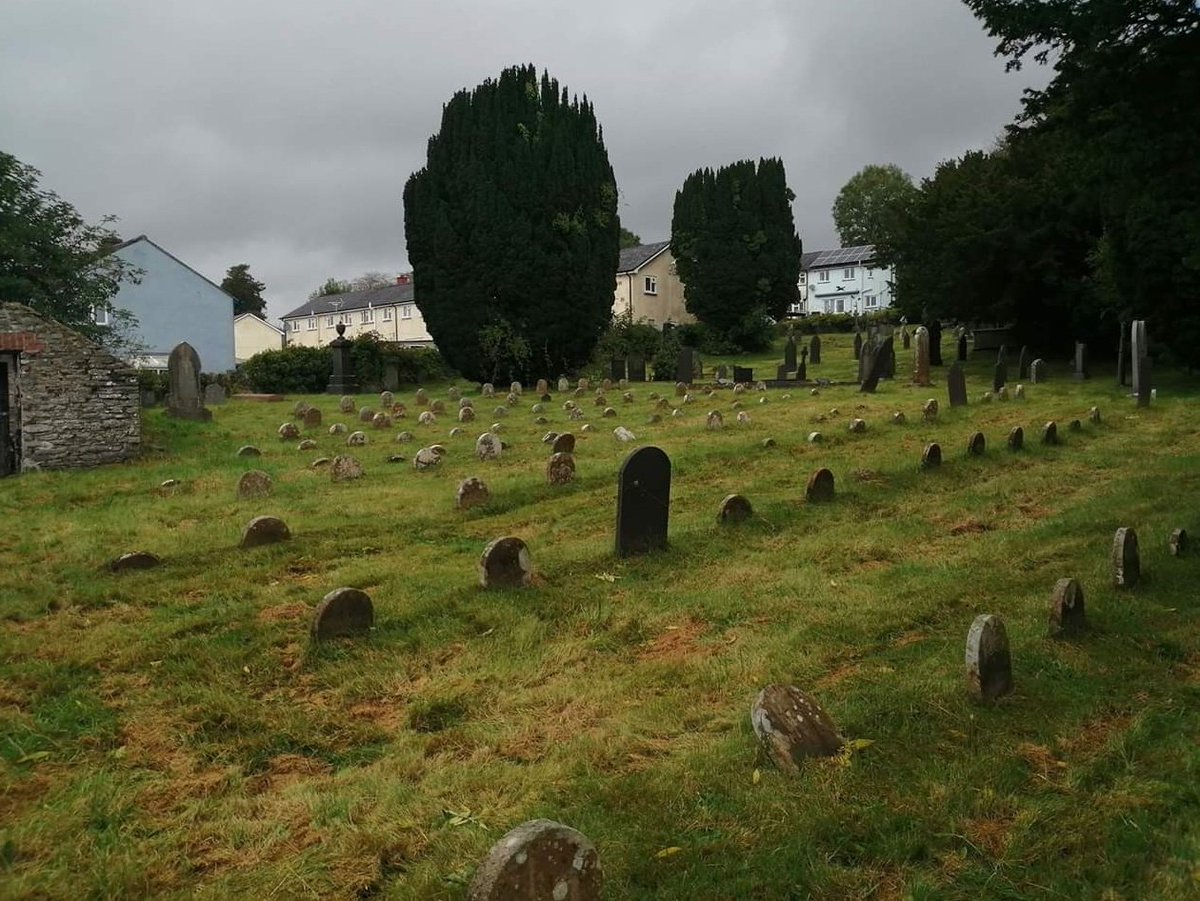 The graves of paupers who died at Lampeter Workhouse.Each headstone is inscribed with the initials and 'inmate' number of the person buried there. St Peter's Church, Lampeter. #Wales  #History