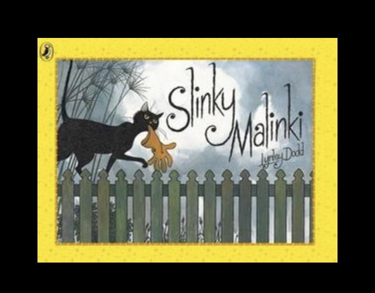 Today is #NationalBlackCatDay and our favourite cat in this household is this rapscallion cat, named Slinky Malinki! My 8yr old daughter also chose to dress up as Slinky Malinki for Bookweek this year. #alltimefavourite #favouriteforall3kids #SlinkyMalinki