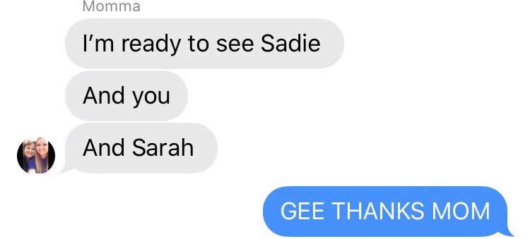 MeredithBolin's tweet image. So glad my mom already likes my dog more than me (and my sister but that’s obvious)