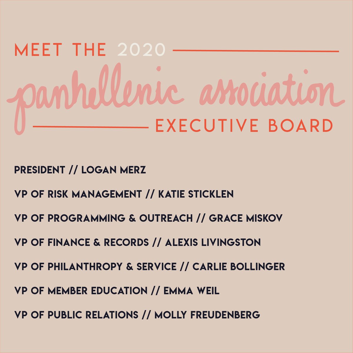 We are SO EXCITED to announce the 2020 executive board for #mizpha 🌟 Words cannot express how elated we are! The positions of VP of Recruitment-External and VP of Recruitment-Internal are still under review. The application for both roles will be open Oct. 28 to Nov. 3.