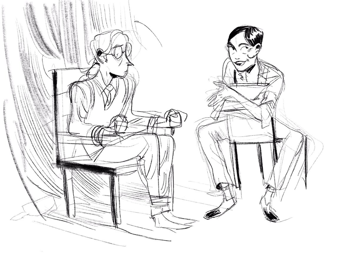 Ironically enough, due to inktober I haven't drawn the non au version of thee characters all month