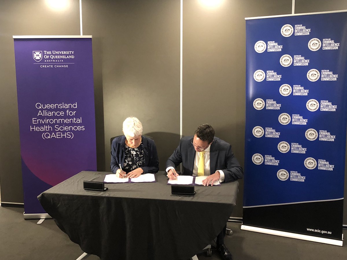 University of Queensland signing on for another 4 years with the Australian Criminal Intelligence Commission to monitor drugs in wastewater.