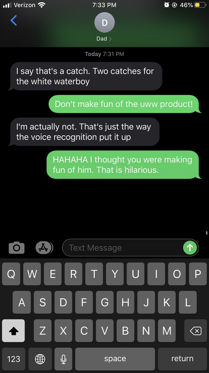 MJGouvion's tweet photo. When voice texting from your dad goes wrong haha #packers #kumerow https://t.co/K9zO18xrIZ