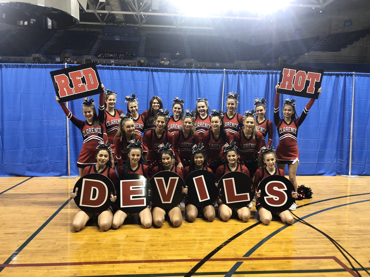 ClarenceCheer's tweet photo. It’s a great day to be a devil!

JV 1st place!
VARSITY 1st place AND GRAND CHAMPIONS!!!!!!! 
#REDHOTDEVILS https://t.co/mOIpVhISNe