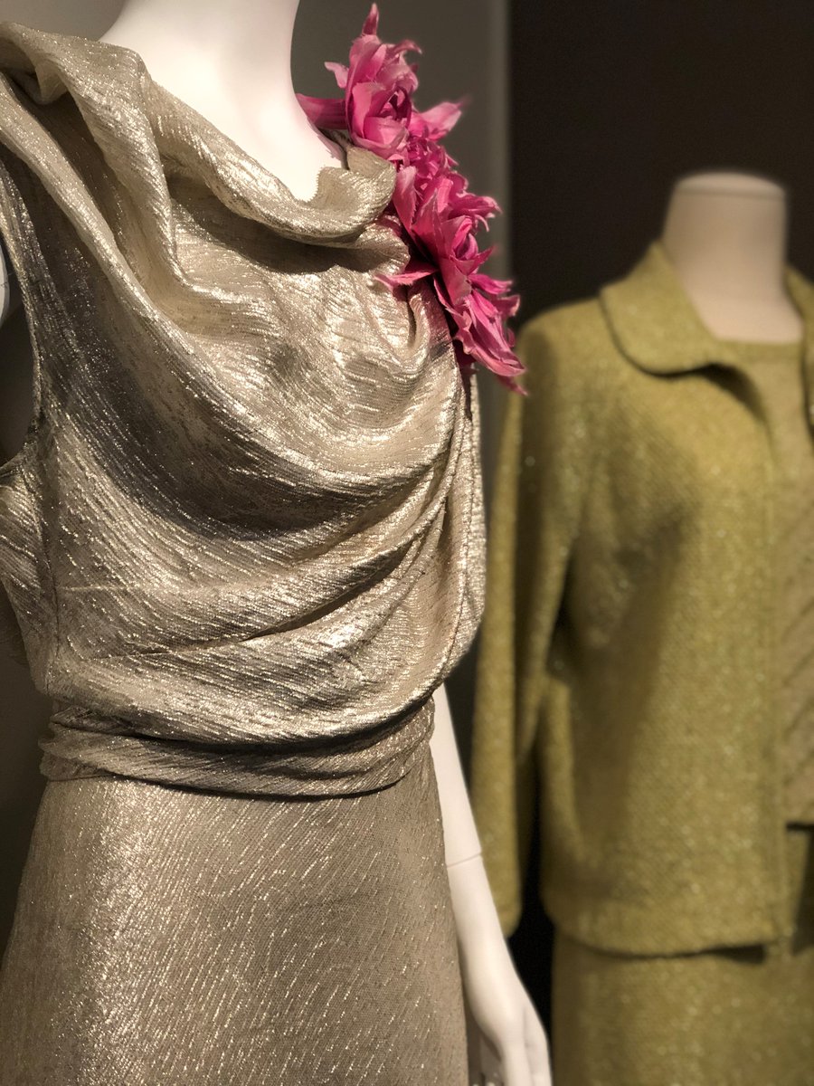 GraingerMuseum's tweet photo. Our pop-up exhibition PolyMuse highlights costumes from the Grainger Collection that include polymers (plastics!). Currently on display is this dress, worn by Ella to a performance of Percy's at the White House on January 6, 1938, for President & Mrs Roosevelt #graingermuseum https://t.co/otwrUoLYsH