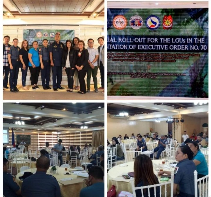 Provincial Roll-out for the Local Government Units in the Implementation of Executive Order No. 70,S. 2018 re: Memorandum Circular No. 2019-125 on Oct. 24-25,2019/8:00AM- 5:00PM at Sherwood Hills Golf and Country Club, Brgy Cabezas,TMC,Cavite with DILG Cavite Province ,LGUs,COPs