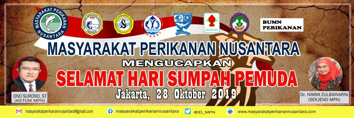 Selamat Hari Sumpah Pemuda
28 Oktober 2019
maju dan tetap semangat selalu pemuda-pemuda Bangsa Indonesia 💪💪

@onos_urono  (Ketum MPN)
@NimReims  (Sekjend MPN)

#SemangatSumpahPemuda