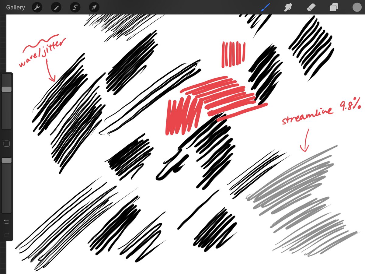 Got procreate recently and was wondering if anyone has any recommendations on how to fix the stroke "jittering" when you draw quickly

I've tried out streamline and while it removes rhe jitter, it creates a strange "lag" almost like I'm pulling a string... 