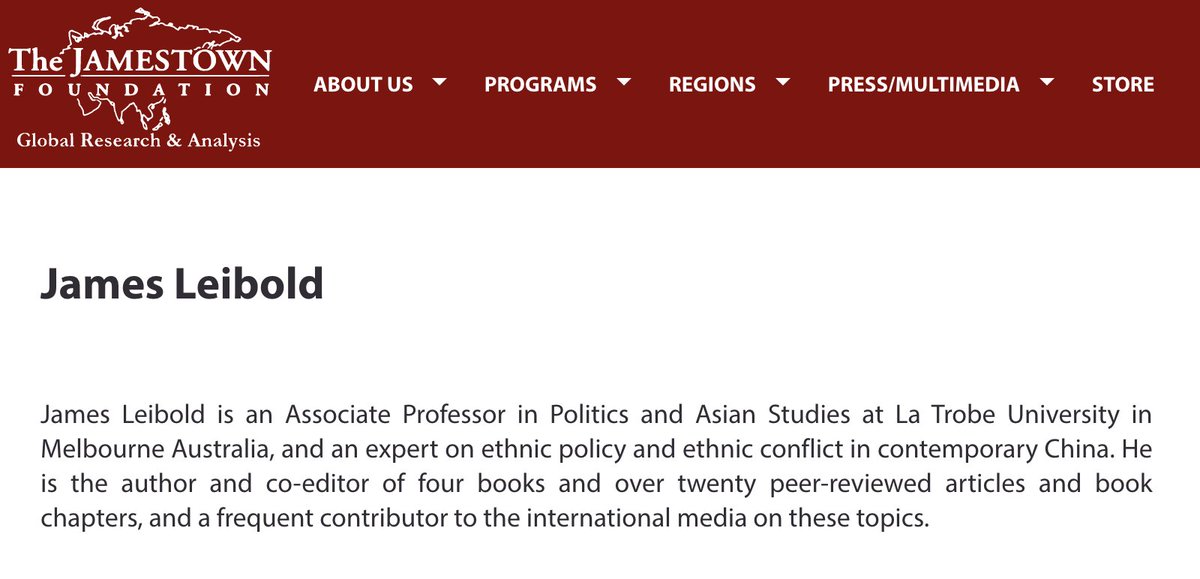 Then he teamed up with ("caught the attention of") James Leibold. Leibold who apparently brought him on board at Jamestown. Leibold also involved in China Leadership Monitor, funded by Smith Richardson Fdn (what a list of grantees!)