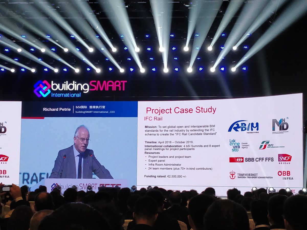 EvandroAlfieri's tweet photo. One again, the #IFCRail Project is indicated by Richard Petrie as one of the best practice inside @buildingSMARTIn
And the best is yet to come...
#railway 🚝 #BIM #bSISummit #Beijing
🇨🇳 https://t.co/BXaMBoWmp2