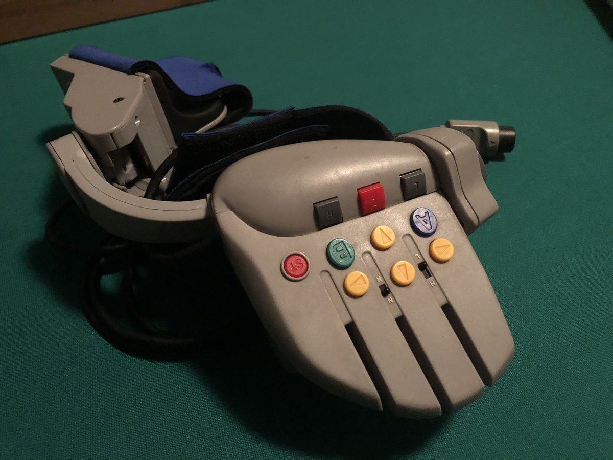 GooseGusty's tweet image. The fabled N64 Quest Glove. A strange and unpractical controller that really adds a layer of difficultly to any N64 game. #VintageGaming #N64 #N64Controller #GamingArtifacts