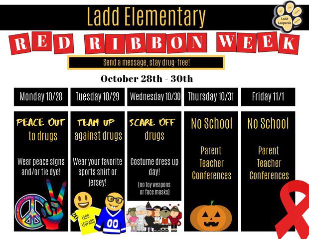 LaddLeopards's tweet photo. Please remember to follow district dress code and weather appropriateness while participating in these fun dress up days. #LaddLeopardsAK https://t.co/DbVClCZZRX
