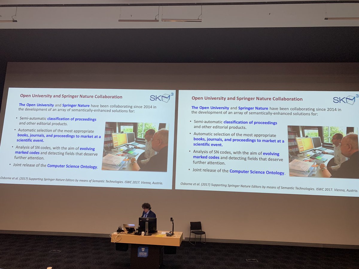 SaVahdati's tweet image. ‘Improving Editorial Workflow and Metadata Quality’ at Springer Nature by @FraOsborne @iswc_conf #iswc2019 @skm3ou