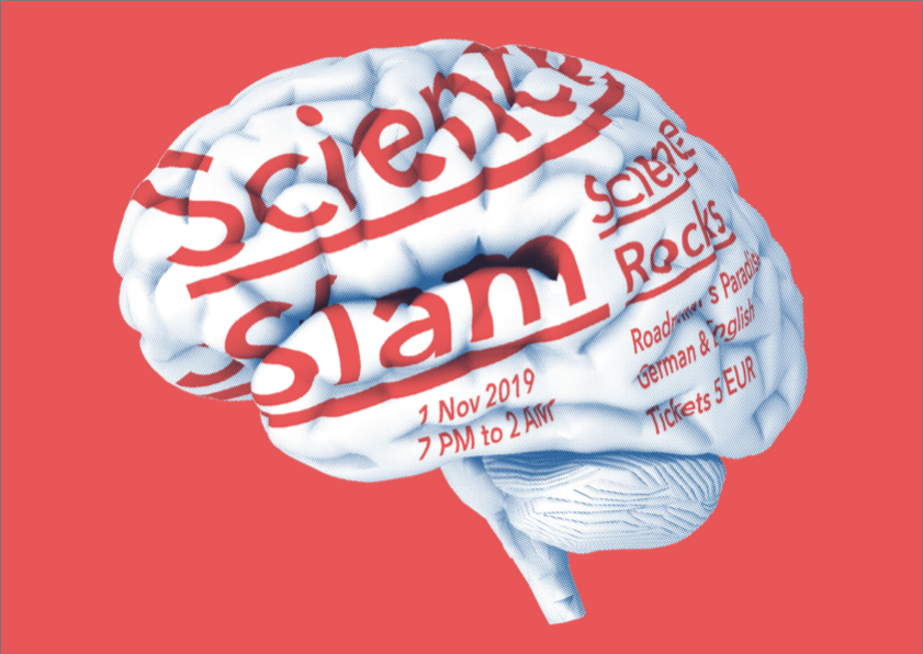 Einstein_Berlin's tweet photo. Slammin' like there's no tomorrow! Come and join the #ScienceSlam of Einstein Centers on Nov 1st 🎤https://t.co/kYDavO5lVh @ECN_Berlin @ECDigitalFuture #EinsteinCenterChronoi #EinsteinCenterCatalysis #NeuroCure #ECMath @BerlinSciWeek https://t.co/YQ2B0HQc6R