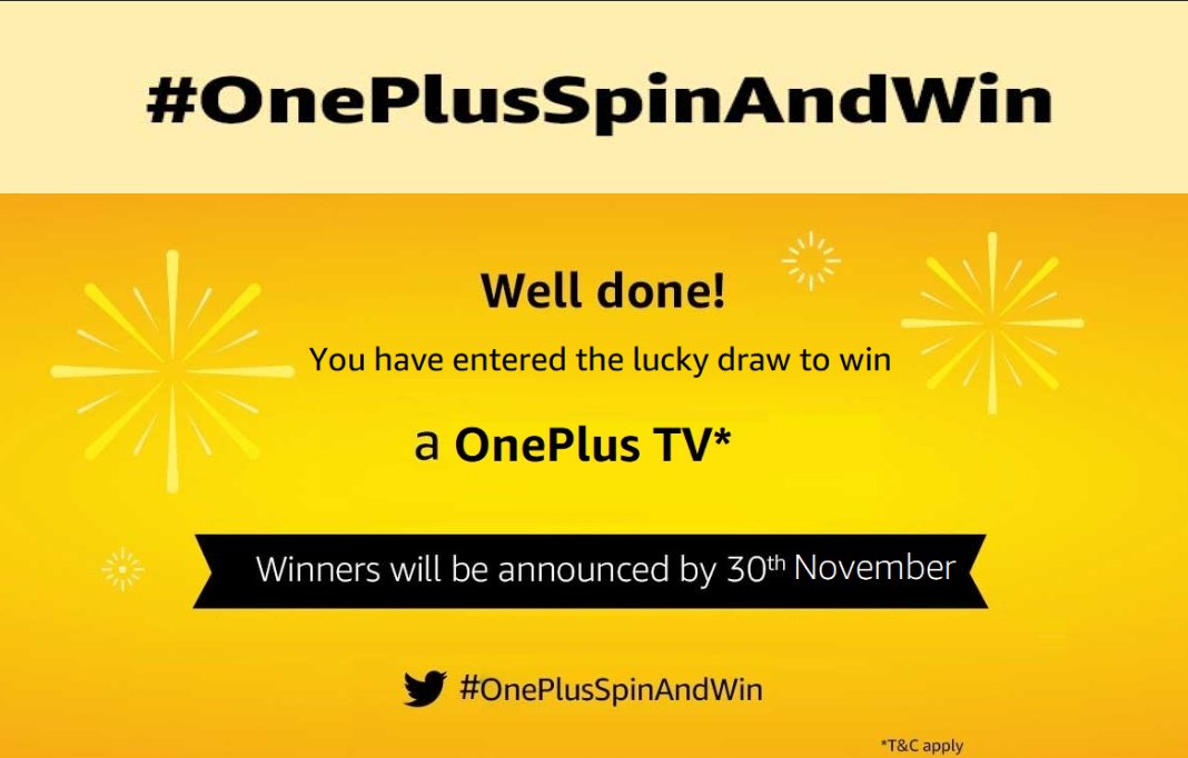 Shahnaw23104019's tweet photo. #oneplusspinandwin
#amazon https://t.co/hUdwKCe6lQ