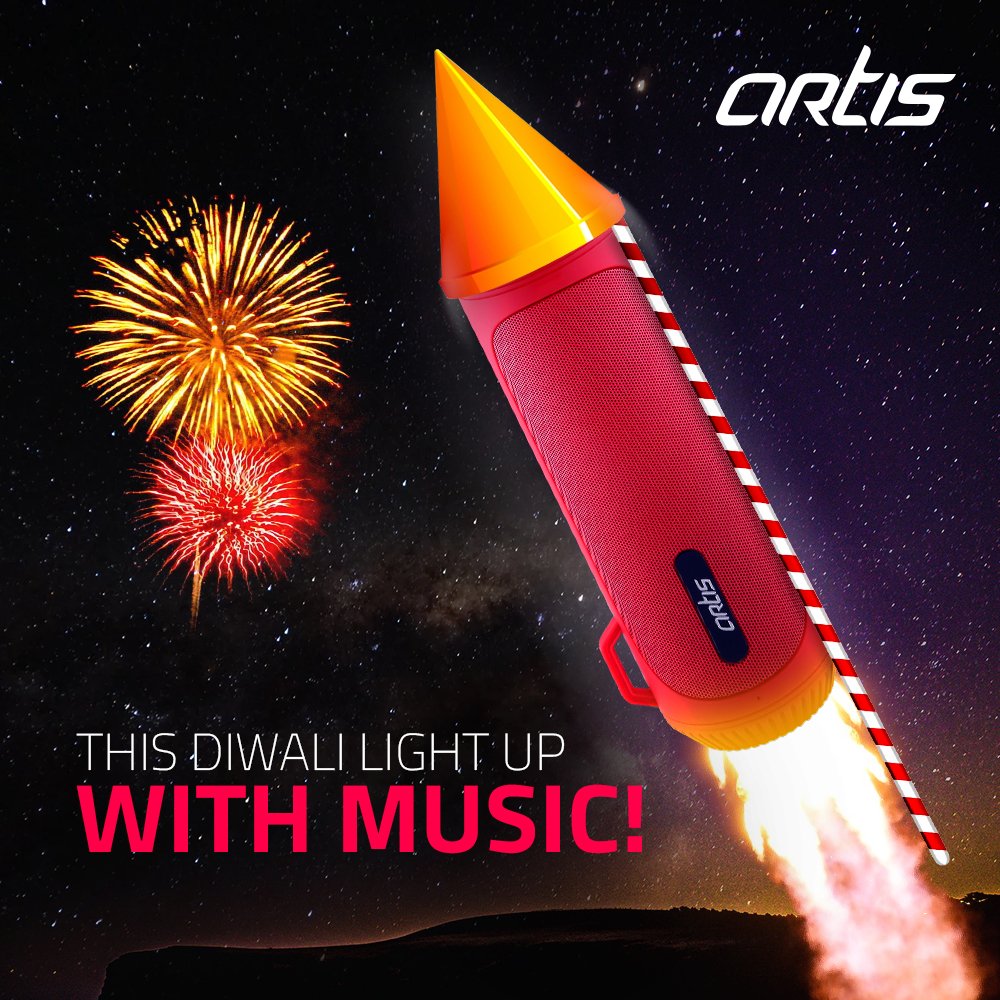 Light up with music! #Artis wishes you all a very #HappyDiwali.
#TuneIn #ApmlifyYourMoments 
.
.
#Sound #Speaker #Headphones
#OutdoorSpeaker #Dhanteras #LightUp
#Festive #Celebration #DiwaliMoments